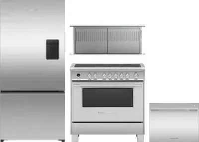 4 Piece Package Includes Refrigerator, Range, Hood And Dishwasher